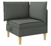 vidaXL Ottomano portaoggetti grigio scuro, ottomano quadrato moderno, con cuscino ergonomico, mobile durevole per l'organizzazione e lo stile del soggiorno