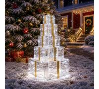 vidaXL Pacchi regalo di Natale impilabili con LED 250 LED