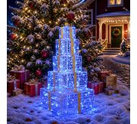vidaXL Pacchi regalo di Natale impilabili con LED 250 LED Blu