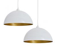 VidaXL Pack 2 Lampade da Soffitto Orientabili E27 Bianco