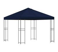 vidaXL Padiglione 3 x 3 m Blu Poliestere e Acciaio 190, Giardino e Terrazza, Rifugio Esterno Chic, Baldacchino Sole, Padiglione Evento, Ombra Urbana, Stile Industriale