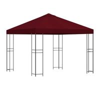 vidaXL Padiglione 3 x 3 m Bordeaux Poliestere e Acciaio 190, Giardino e Terrazza, Rifugio Esterno Chic, Baldacchino Sole, Padiglione Evento, Ombra Urbana, Stile Industriale