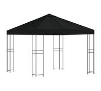 vidaXL Padiglione 3 x 3 m Nero Poliestere e Acciaio 190, Giardino e Terrazza, Rifugio Esterno Chic, Baldacchino Sole, Padiglione Evento, Ombra Urbana, Stile Industriale
