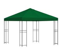 vidaXL Padiglione 3 x 3 m Verde Poliestere e Acciaio 190, Giardino e Terrazza, Rifugio Esterno Chic, Baldacchino Sole, Padiglione Evento, Ombra Urbana, Stile Industriale