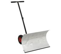 AX Spazzaneve Lama Viali Inverno Manico Neve 2 ruote Metallo 74x46cm New 141304