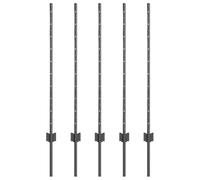 vidaXL Pali di recinzione 10 pcs Canale a U Grigio 100 cm Acciaio