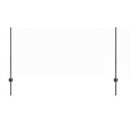 vidaXL Pali di Recinzione 22 PCS U-Channel Grigio 100 cm Acciaio, Recinzione Esagonale Grigia 1x100 m Acciaio