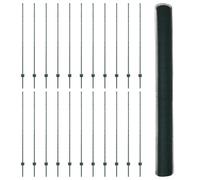 vidaXL Set di recinzione da giardino esagonale verde | Recinzione esterna durevole con facile montaggio, include rotolo e pali design unico per pannelli di barriera per balconi soluzioni resistenti
