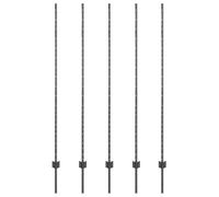 vidaXL Pali per Recinzione 10 pcs Canale a U Grigio 160 cm Acciaio