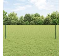 vidaXL Recinzione esagonale 0,5 x 50 m in acciaio | Recinzione da giardino durevole resistente ai raggi UV Include rete e pali per un uso esterno efficace barriera per animali in metallo limite