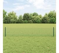vidaXL Recinzione esagonale verde 0,4 x 100 m in acciaio | recinzione esterna resistente ai raggi UV Set completo di 5 pannelli e 1 rotolo per delimitare giardino durevole stile industriale maglia ad