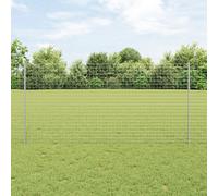 vidaXL Pali per Recinzione 44 pcs Argento 50 x 1.2 m Acciaio zincato