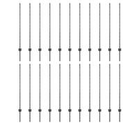 vidaXL Pali per Recinzione 44 PCS U Channel Grigio 160cm in Acciaio Robusto per Esterni, Giardino, Terrazza, Confine, Involucro, Divisore Esterno, Barriera e Schermatura
