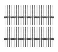 vidaXL Pali per Recinzione 44 Pz Canale a U Grigio 80 cm in Acciaio - Una Soluzione Resistente e Anti-Corrosione per Fencing Esterno in Giardino, Terrazzo, Confini, Divisori per Giardino, Barriere Es