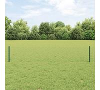 vidaXL Pali per Recinzione 5 pz U-Channel Verde 40 cm Acciaio