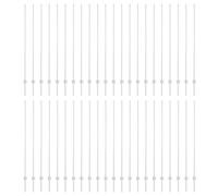 vidaXL Postazioni per Recinzione 88 pz Canale a U Argento 200 cm in Acciaio, soluzioni Resistenti per recinzioni zincate, perfette per Uso Esterno, Giardino, terrazza, confini perimetrali, Involucri