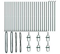 vidaXL Kit di pali per recinzione industriale con accessori di installazione completi, costruzione esterna durevole e finitura verniciata a polvere, misura 3,2 x 83,8 cm per un uso versatile