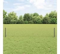 vidaXL Pali per recinzione in argento 44 pcs Grigio 100 x 0.4 m