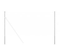 vidaXL Pali per recinzioni esterne argento 140 cm, verniciato a polvere, in acciaio zincato, resistente ai raggi UV, facile da montare, antiruggine, robusto, design versatile per recinzioni da