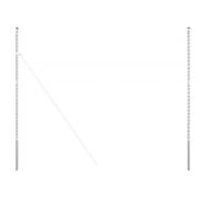 vidaXL Pali per recinzioni esterne, in argento verniciato a polvere, in acciaio zincato, 200 cm, set da 12 pezzi, resistenti alla corrosione, facili da installare, adatti per diverse linee, resistenti