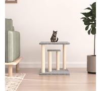 vidaXL Pali Tiragraffi per Gatti con Piattaforme Grigio Chiaro 50 cm