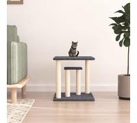vidaXL Pali Tiragraffi per Gatti con Piattaforme Grigio Scuro 50 cm