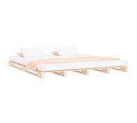 vidaXL Letto a pallet 140x190 cm in legno massello di pino