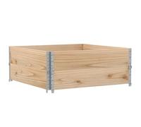 vidaXL Paretali per Pallet 2 pz 100x100 cm in Legno Massello di Pino, sponda per Pallet, Telaio impilabile per Pallet, Bordo per Pallet in Legno