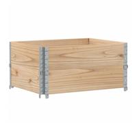 vidaXL Paretali per Pallet 2 pz 80x60 cm in Legno Massello di Pino, sponda per Pallet, Telaio impilabile per Pallet, Bordo per Pallet in Legno