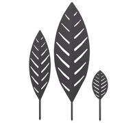 vidaXL Palo da giardino 3 pz 116,5 x 35 x 3 cm acciaio nero
