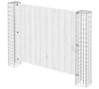 vidaXL Palo della recinzione 2 pcs Argento 20 x 20 x 190 cm Metallo