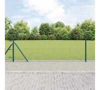 vidaXL Posti per Recinzione con Piastra di Base, 26 Pezzi, Ø32mm, 70cm. in Acciaio zincato, Perfetti per Un Supporto Esterno Resistente. Facili da installare e dal Design Robusto. Ideali per Giardini