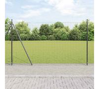 vidaXL Palo della recinzione 26 pcs Argento 3.2 x 3.2 x 83.5 cm