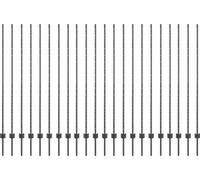 vidaXL Pali di recinzione 44 pz U-Channel Grigio 200 cm Acciaio