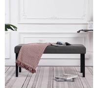 vidaXL Panca Panchina Sedile Seggiola Seduta Panca da Ingresso Resistente Elegante Mobile Mobilia Salone Salotto 106 cm Grigia in Pelle Sintetica
