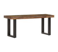 vidaXL Panca 110 cm in Legno Massello di Recupero e Acciaio