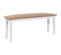 vidaXL Panca 110 cm Legno massello di Hevea Bianco da ingresso