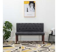 vidaXL Panca 120 cm Grigia in Similpelle Scamosciata