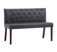 vidaXL Panca 120 cm Grigia in Similpelle Scamosciata