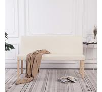 vidaXL Panca 139,5 cm Crema in Similpelle