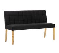 vidaXL Panca 140 cm Nera in Velluto