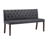 vidaXL Panca 148,5 cm Grigia in Similpelle Scamosciata