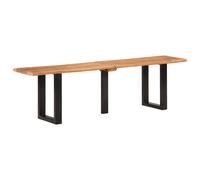 vidaXL Panca 160 cm in Legno Massello di Acacia e Acciaio