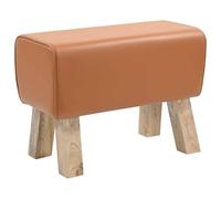 vidaXL panca 60 x 30 x 45 cm Pelle Vera Marrone
