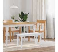 vidaXL Panca 90 cm Bianco in Legno Massello di Hevea