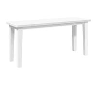 vidaXL Panca 90 cm Bianco in Legno Massello di Hevea