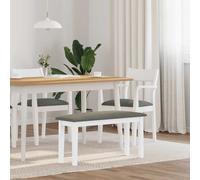 vidaXL Panca 90 cm Bianco in Legno Massello di Hevea
