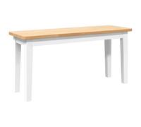 vidaXL Panca 90 cm Bianco in Legno Massello di Hevea