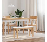 vidaXL Panca 90 cm in Legno Massello di Hevea