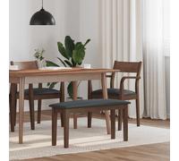 vidaXL Panca 90 cm Marrone in Legno Massello di Hevea